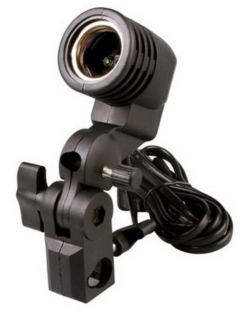 E27 flash strobe bulb umbrella holder socket studio photo light stand adapter